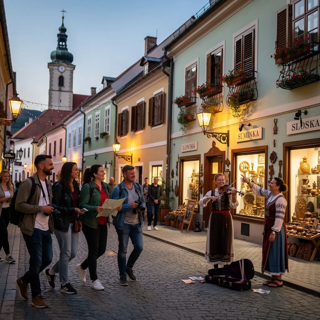 Scenic view of the High Tatras mountains along a popular driving route in Slovakia.