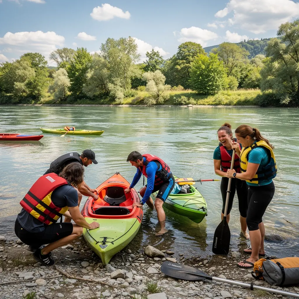 Traveler enjoying a scenic roadside picnic with mountains in the background.
